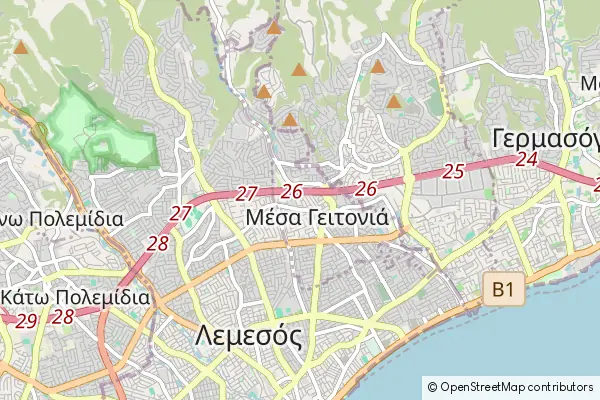 Karte Mésa Geitoniá