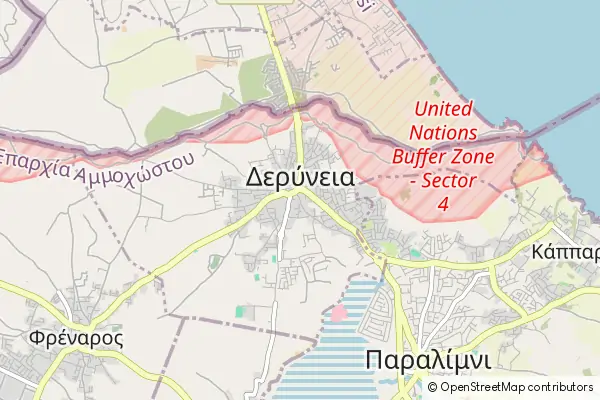 Karte: Derýneia • © OpenStreetMap contributors Karte Derýneia