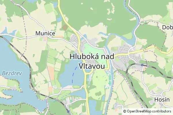 Karte Hluboka nad Vltavou