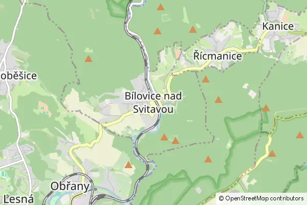 Karte Bílovice nad Svitavou