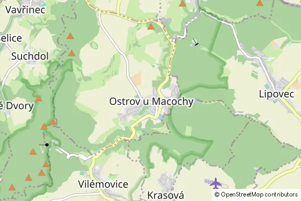 Karte Ostrov u Macochy