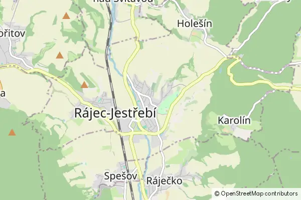 Karte Rájec-Jestřebí