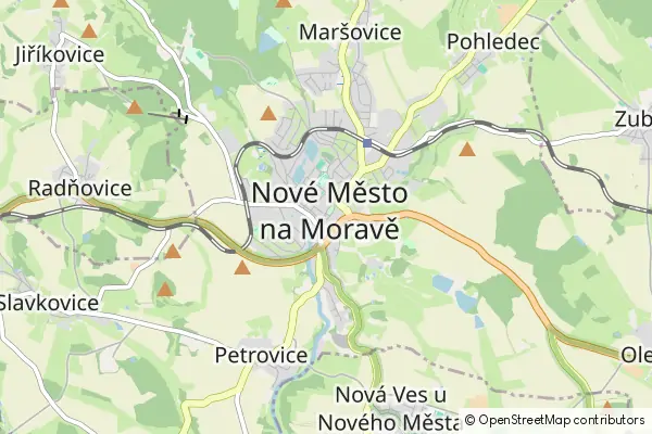 Karte Nové Město na Moravě