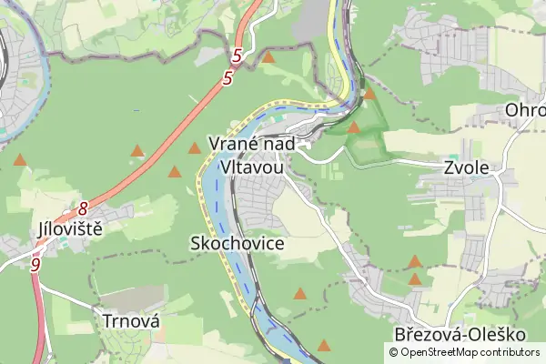 Karte Vrané nad Vltavou