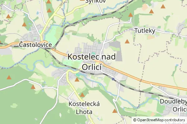 Karte Kostelec nad Orlicí