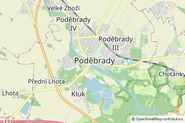 Karte Poděbrady