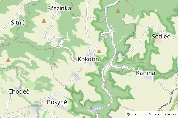 Karte Kokořín