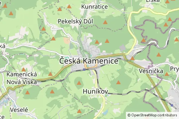 Karte Česká Kamenice