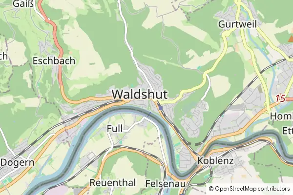 Karte Waldshut-Tiengen