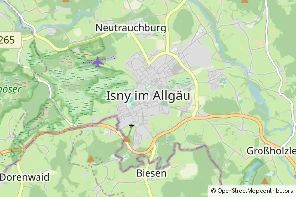 Karte Isny im Allgaeu