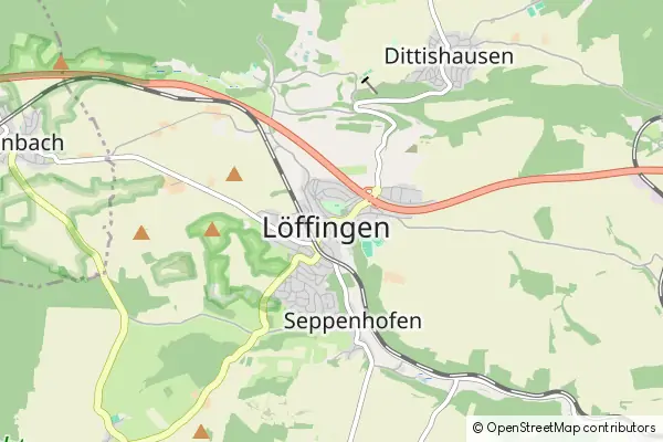 Karte Loeffingen