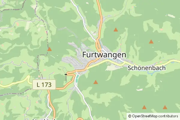 Karte Furtwangen im Schwarzwald