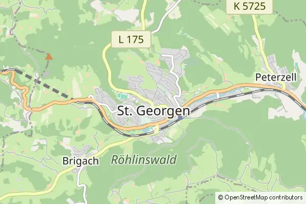 Karte St. Georgen im Schwarzwald