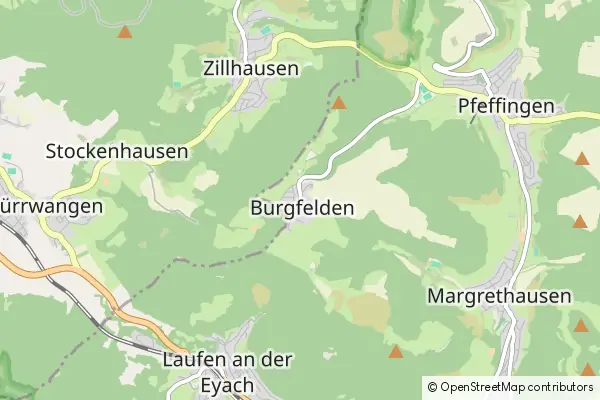 Karte Burgfelden