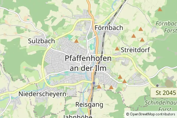 Karte Pfaffenhofen an der Ilm