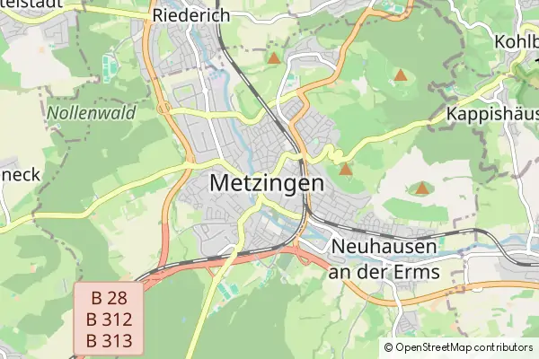 Karte Metzingen