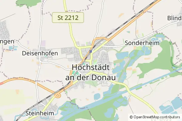 Karte Höchstädt an der Donau