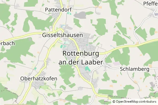 Karte Rottenburg an der Laaber