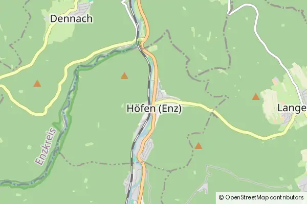 Karte Höfen an der Enz