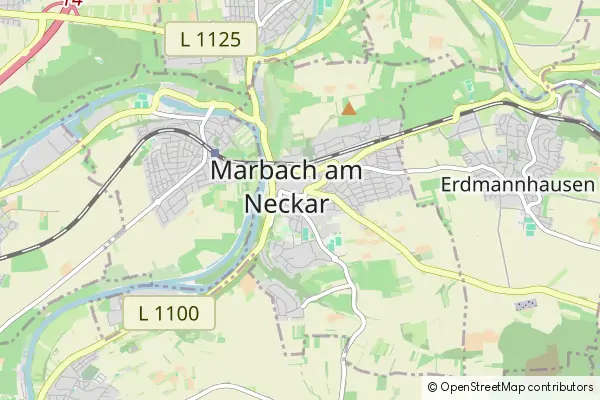 Karte Marbach am Neckar