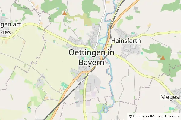 Karte Oettingen in Bayern