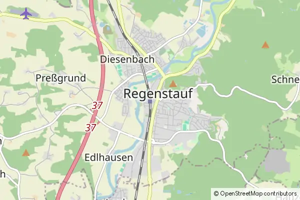 Karte Regenstauf