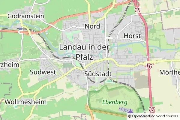 Karte Landau in der Pfalz