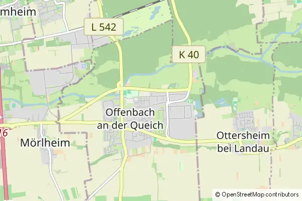 Karte Offenbach an der Queich