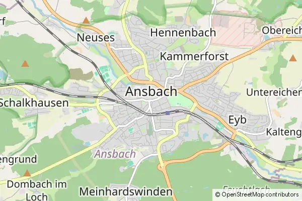 Karte Ansbach