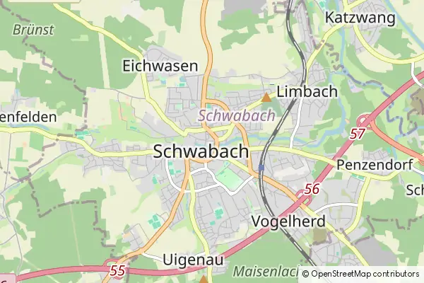 Karte Schwabach