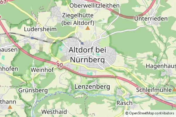 Karte Altdorf bei Nurnberg