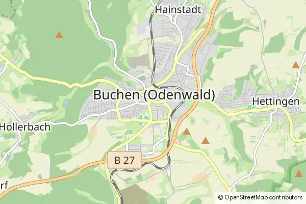 Karte Buchen im Odenwald