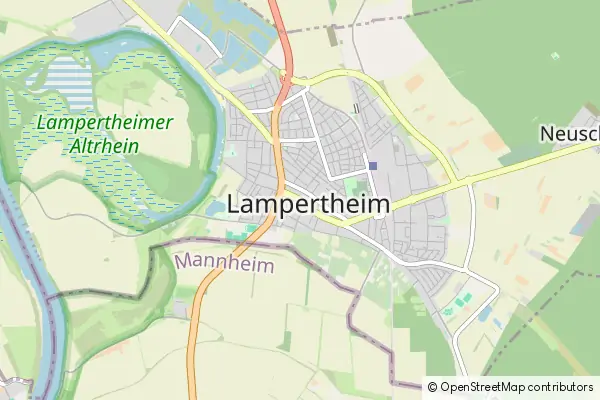 Karte Lampertheim