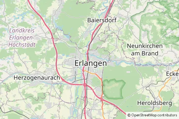 Karte Erlangen