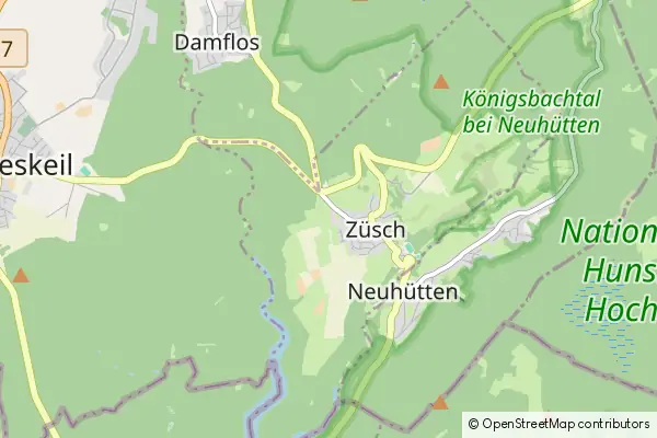 Karte Züsch