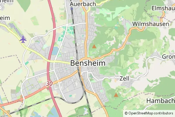 Karte Bensheim