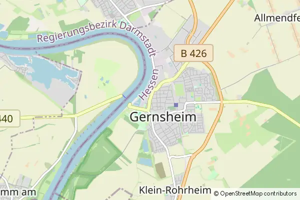 Karte Gernsheim