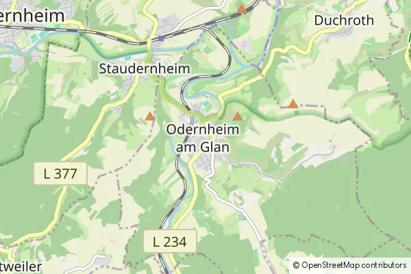 Karte Odernheim am Glan