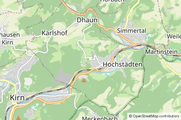 Karte Hochstetten-Dhaun