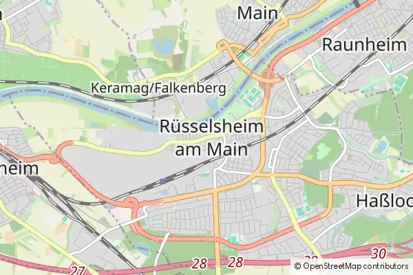 Karte Rüsselsheim am Main