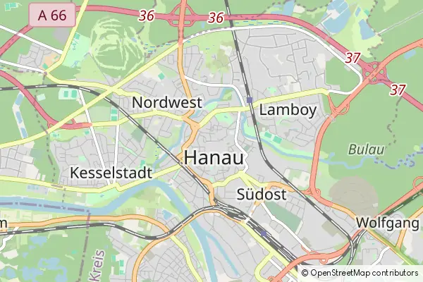 Karte Hanau