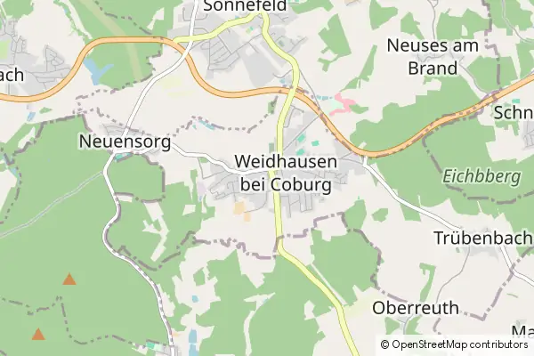 Karte Weidhausen bei Coburg