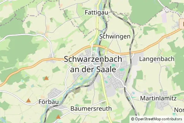 Karte Schwarzenbach an der Saale