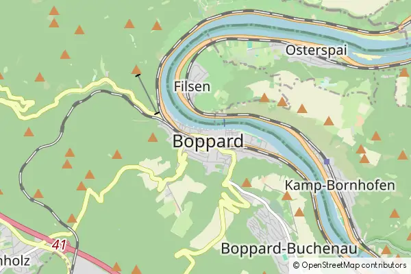 Karte Boppard