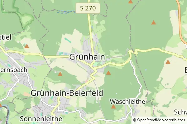 Karte Grunhain-Beierfeld