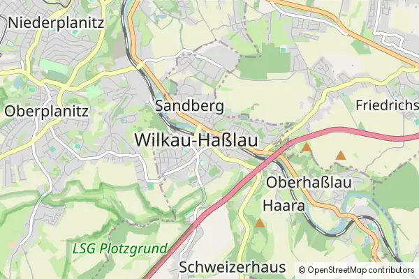 Karte Wilkau-Haßlau