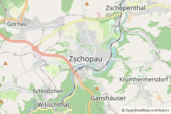 Karte Zschopau