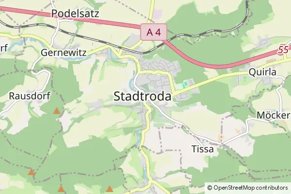 Karte Stadtroda