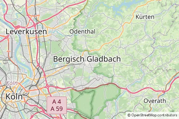 Karte Bergisch Gladbach