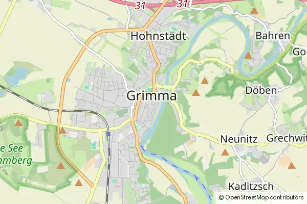 Karte Grimma